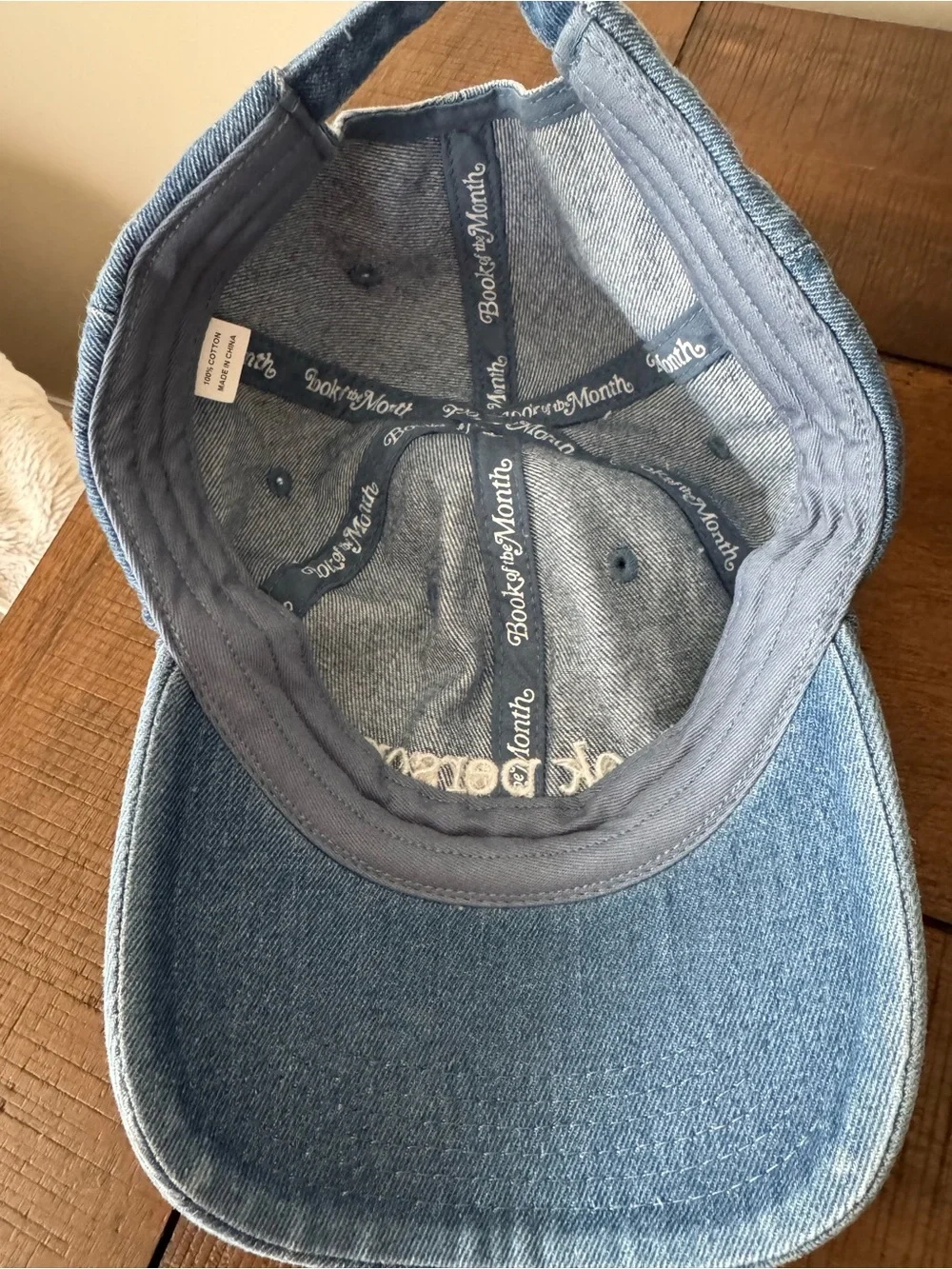 Book of the Month Denim Baseball Cap Embroidered 